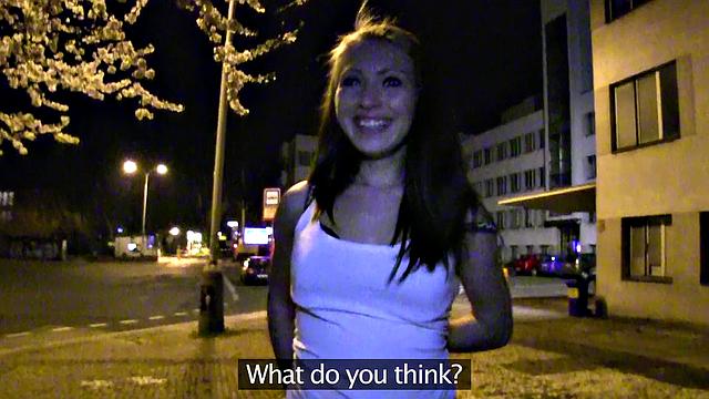 Fame Hungry Brunette Spreads Her Legs For Stranger's Cock