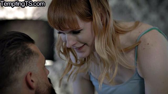 Ginger TS babe ravaged by her lover