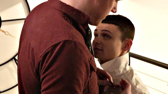 Tiny 21yo barebacked by DILF after cocksucking