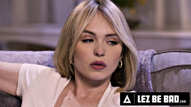 LEZ BE BAD - Big Tits Cami Strella CAUGHT Injured Lilly Bell Pillow Humping & STRAP-ON FUCKS!
