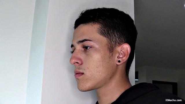 Ruben Dario whips his cock out and starts playing before stripping naked. Once the skinny Latino gets hard, he starts jerking off. A long stroke show follows as he edges himself.