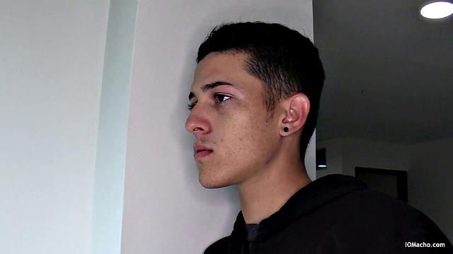 Ruben Dario whips his cock out and starts playing before stripping naked. Once the skinny Latino gets hard, he starts jerking off. A long stroke show follows as he edges himself.