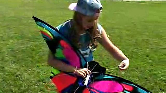 Cute April Outdoors Sucking A Popsicle