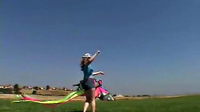 Cute April Outdoors Sucking A Popsicle