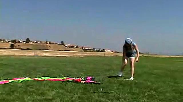 Cute April Outdoors Sucking A Popsicle