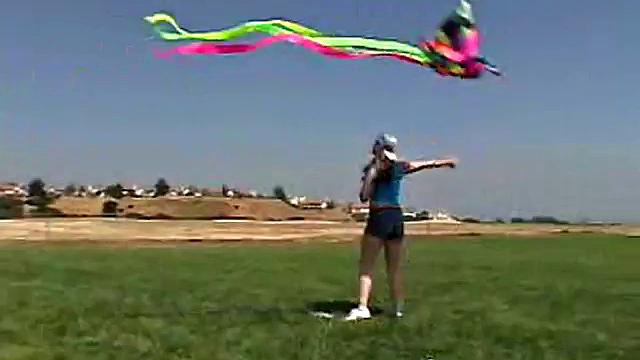 Cute April Outdoors Sucking A Popsicle