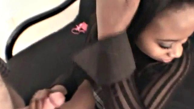 POV ebony teen sucking