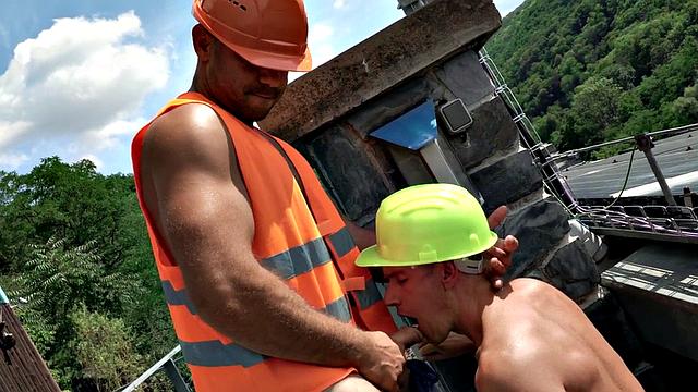 Doggystyled guy fucked in anal by nympho fucker