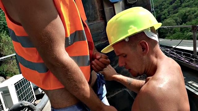 Doggystyled guy fucked in anal by nympho fucker