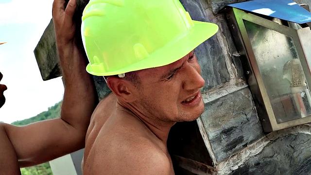 Doggystyled guy fucked in anal by nympho fucker