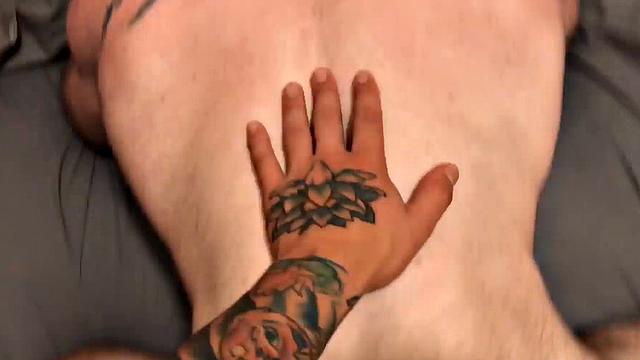 Boyfriends Christopher Meyers and Seth Knight invite their hairy friend Sean for a hot threesome bareback fuck.