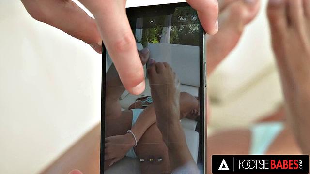 FOOTSIE BABES - Hot Girl Lara Lee Uses Her Feet And Ass To Fuck A Big Cock