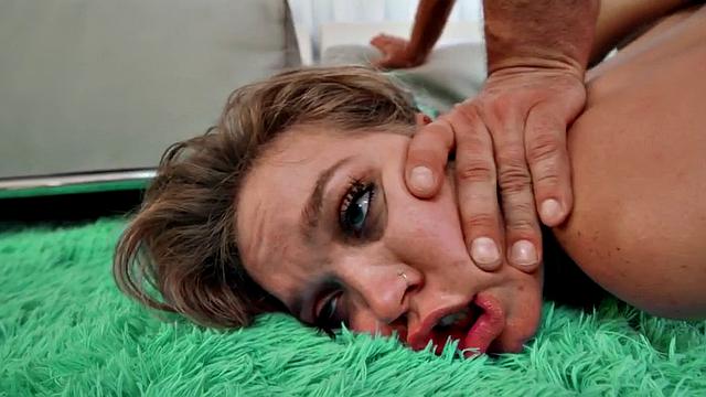 Squirting big booty babe doggystyled after ass fingering