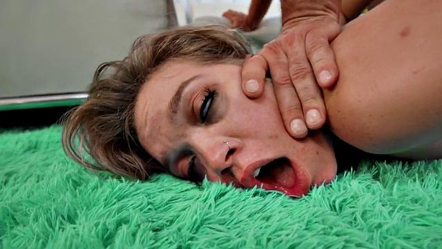 Nympho pounded while toying wet pussy by BF