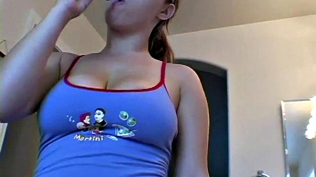 Hot Blonde with Big Tits and Cleavage