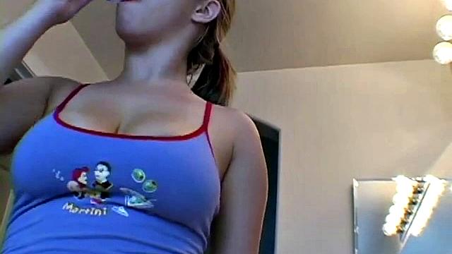 Hot Blonde with Big Tits and Cleavage