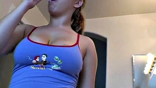 Hot Blonde with Big Tits and Cleavage