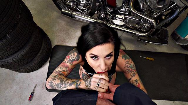 Squirting Biker Fucks The Mechanic