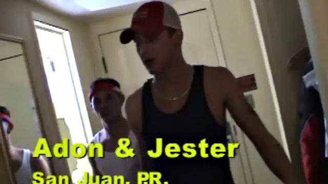 Staying at a motel, young Jester hooks up with beach boy Adon. The passion ignites, muscles flex and sweat builds, as these twinks get naked and service each other.