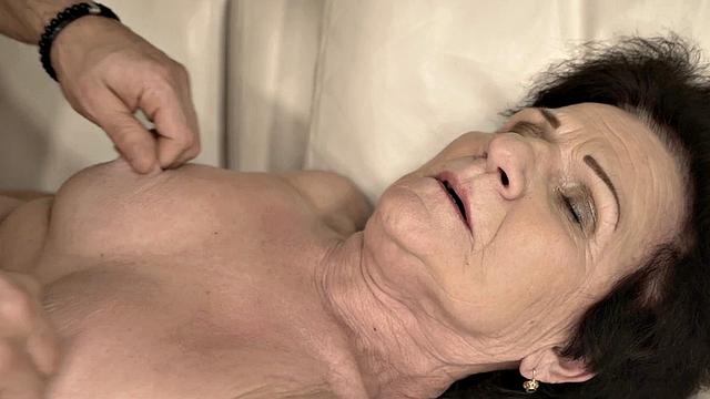 LUSTY GRANDMAS - Horny Grandma Gives A Man Wet Vintage Pussy to Enjoy