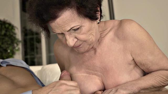 LUSTY GRANDMAS - Horny Grandma Gives A Man Wet Vintage Pussy to Enjoy