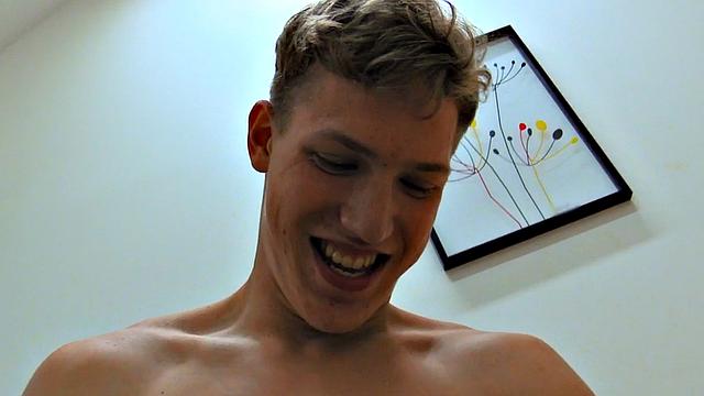 Euro stud 1st time fucked in office gay POV for money