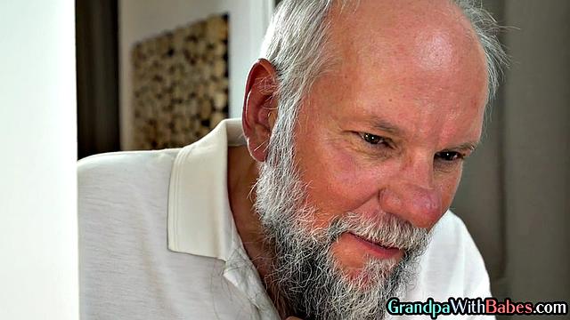 Stunning blonde babe doggystyled by Dad