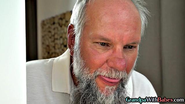 Stunning blonde babe doggystyled by Dad