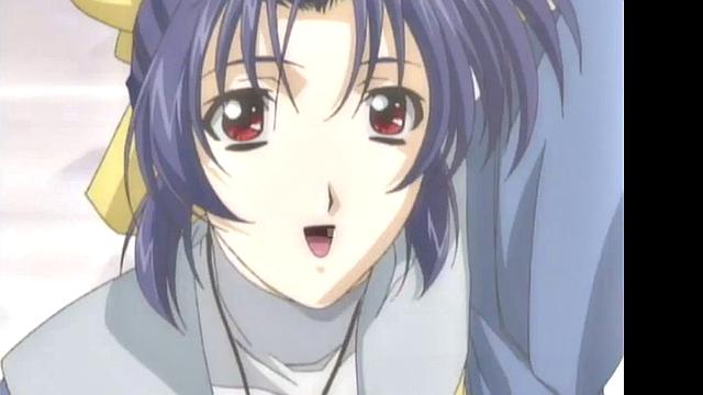 Enjoy the steamy anime cartoon with glasses-wearing babe in romantic action!