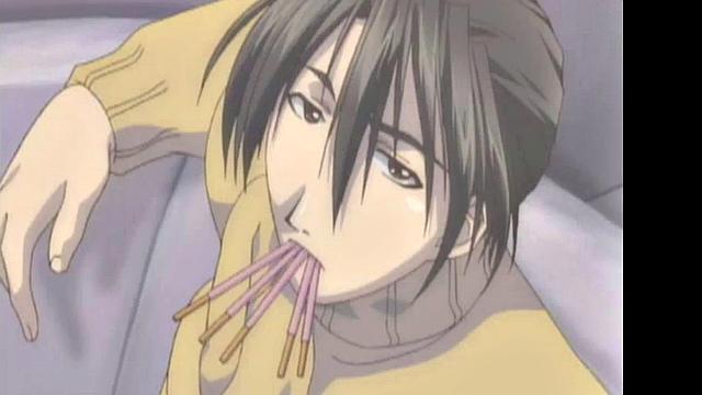 Enjoy the steamy anime cartoon with glasses-wearing babe in romantic action!