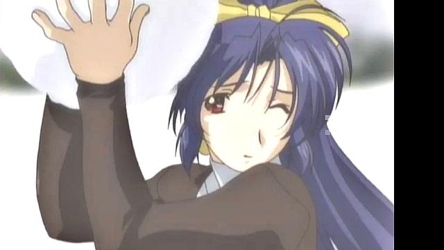 Enjoy the steamy anime cartoon with glasses-wearing babe in romantic action!