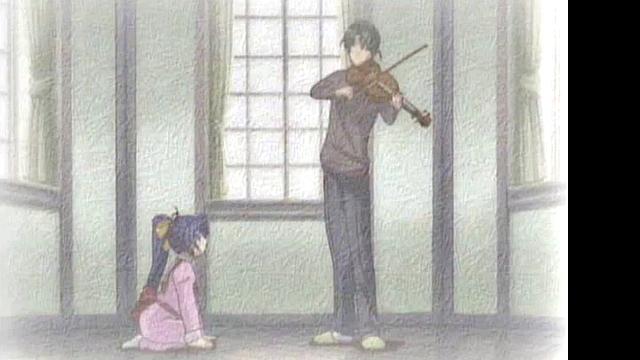 Enjoy the steamy anime cartoon with glasses-wearing babe in romantic action!