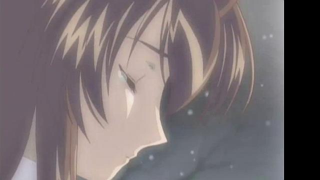 Enjoy the steamy anime cartoon with glasses-wearing babe in romantic action!