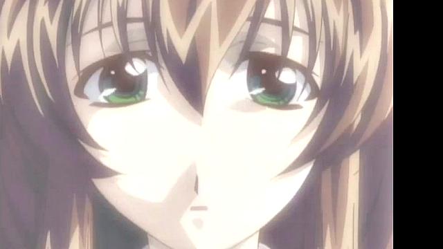 Enjoy the steamy anime cartoon with glasses-wearing babe in romantic action!