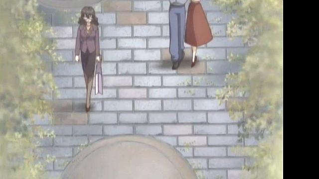 Enjoy the steamy anime cartoon with glasses-wearing babe in romantic action!