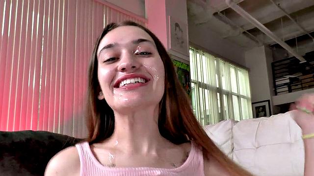 21yo amateur wanks and rides POV cock while talking dirty