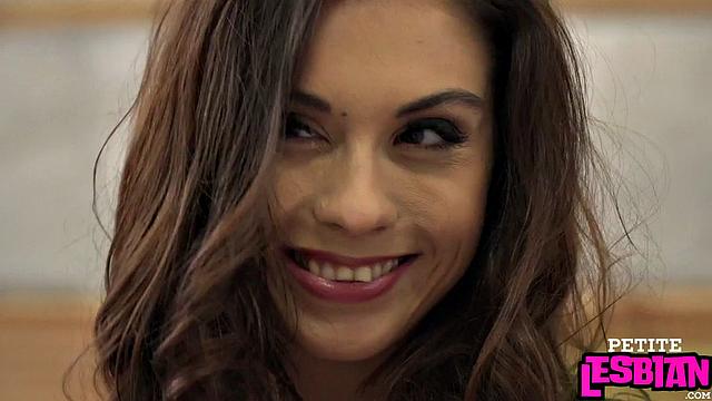 Petite busty lesbos assfingering trio