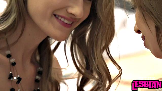 Petite busty lesbos assfingering trio