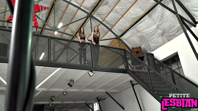 Petite busty lesbos assfingering trio