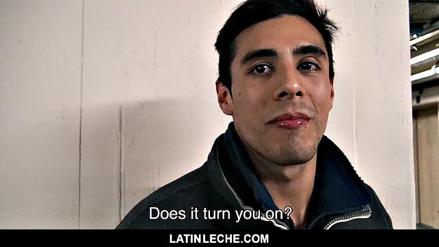 Latino muscle stud gets his ass filled by the cameraman for cash in a steamy neighbor hookup