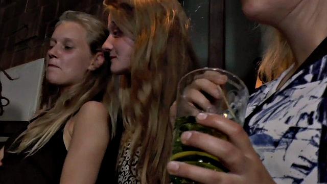 German public 3some fucked and whipped after casting