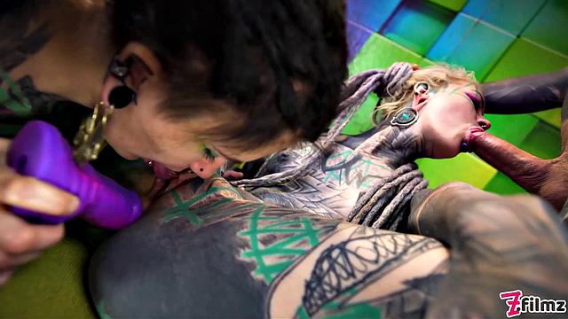 Different TEEN Threesome with ANAL Stretching and FACIAL Cumshot