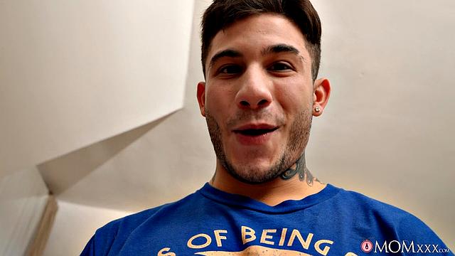 Huge tits stepmom spreads legs