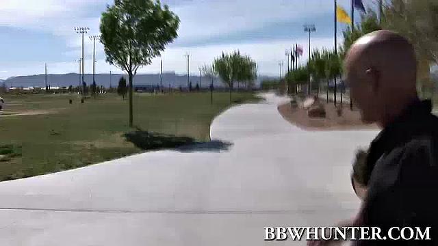 Cute BBW on a Soccer Field