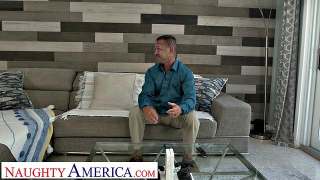 College babe Madison Wilde is in the mood for a mature cock to fill her pussy!