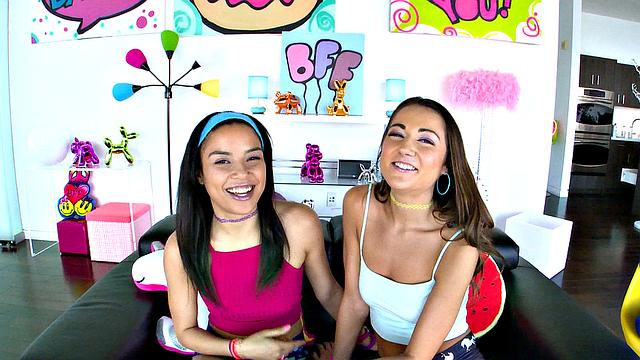 BFF Blowjob With Maya and Lily