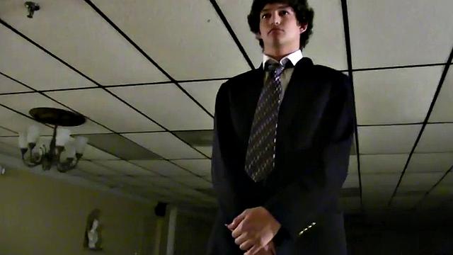 College amateur gets fucked in front of voyeurs for fraternity