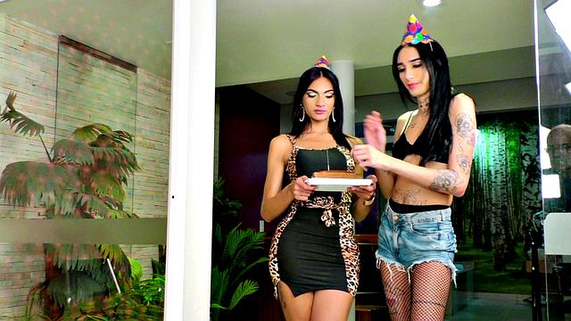 TS Maira Dimov and Kelly Melo Share a Guy