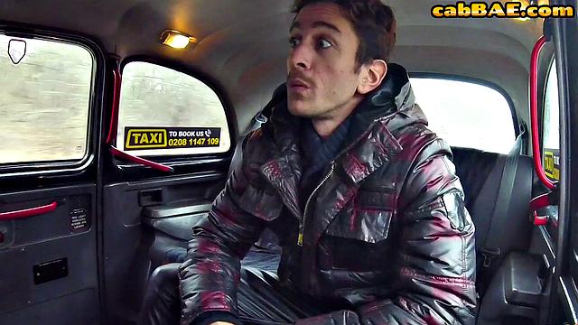 Big-titted blonde driver gets pussy-fucked