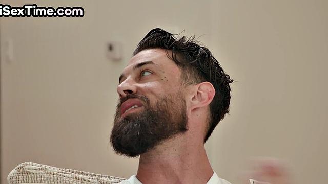 Bisexual 3some babe doggystyle fucked while sucking